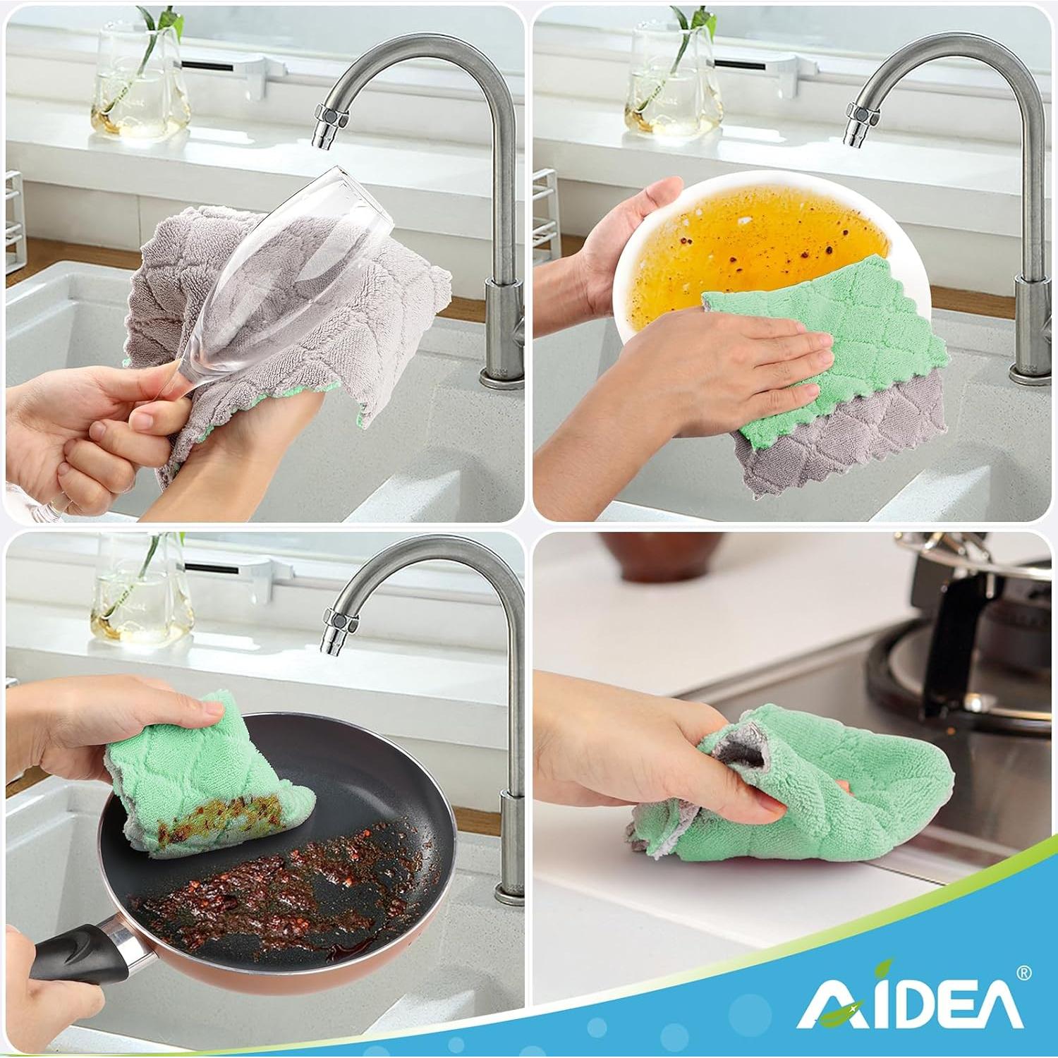 Paños de Cocina AIDEA - 24 Unidades Microfibra Absorbente