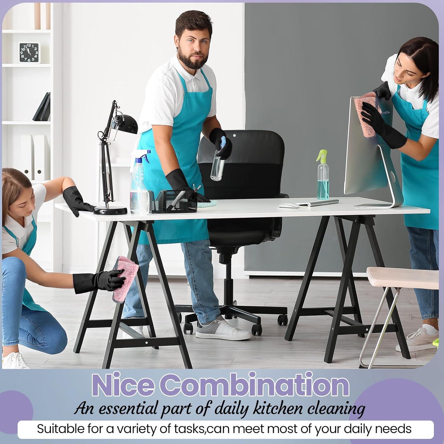 Hushee Guantes de Cocina de Goma Reutilizables 24 Pcs