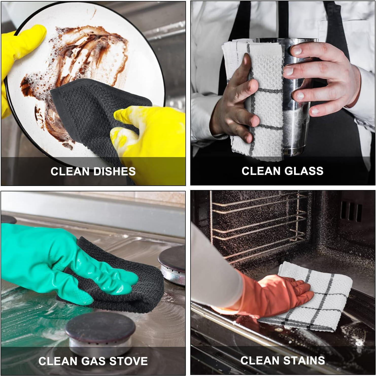 Paquete de 8 Paños de Cocina Nialnant 100% Algodón 30x30 cm