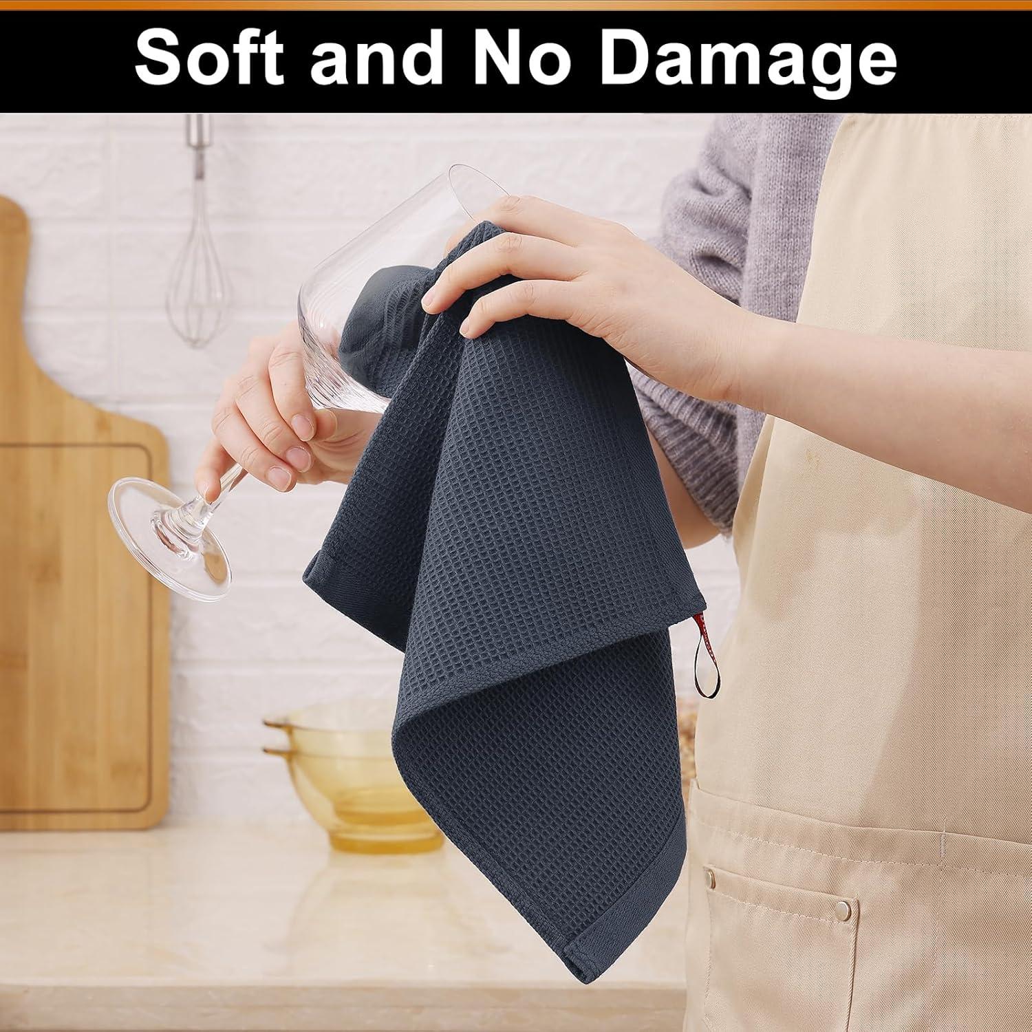 Paños de Cocina Homaxy 100% Algodón 30x30 cm - 6 Piezas