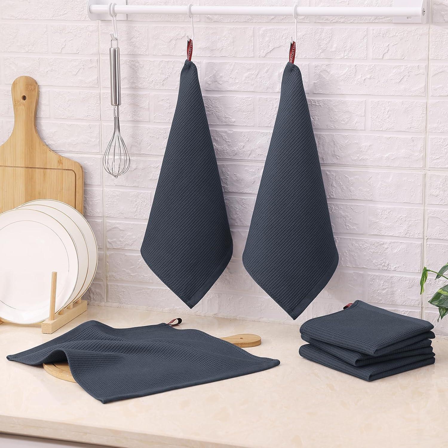 Paños de Cocina Homaxy 100% Algodón 30x30 cm - 6 Piezas