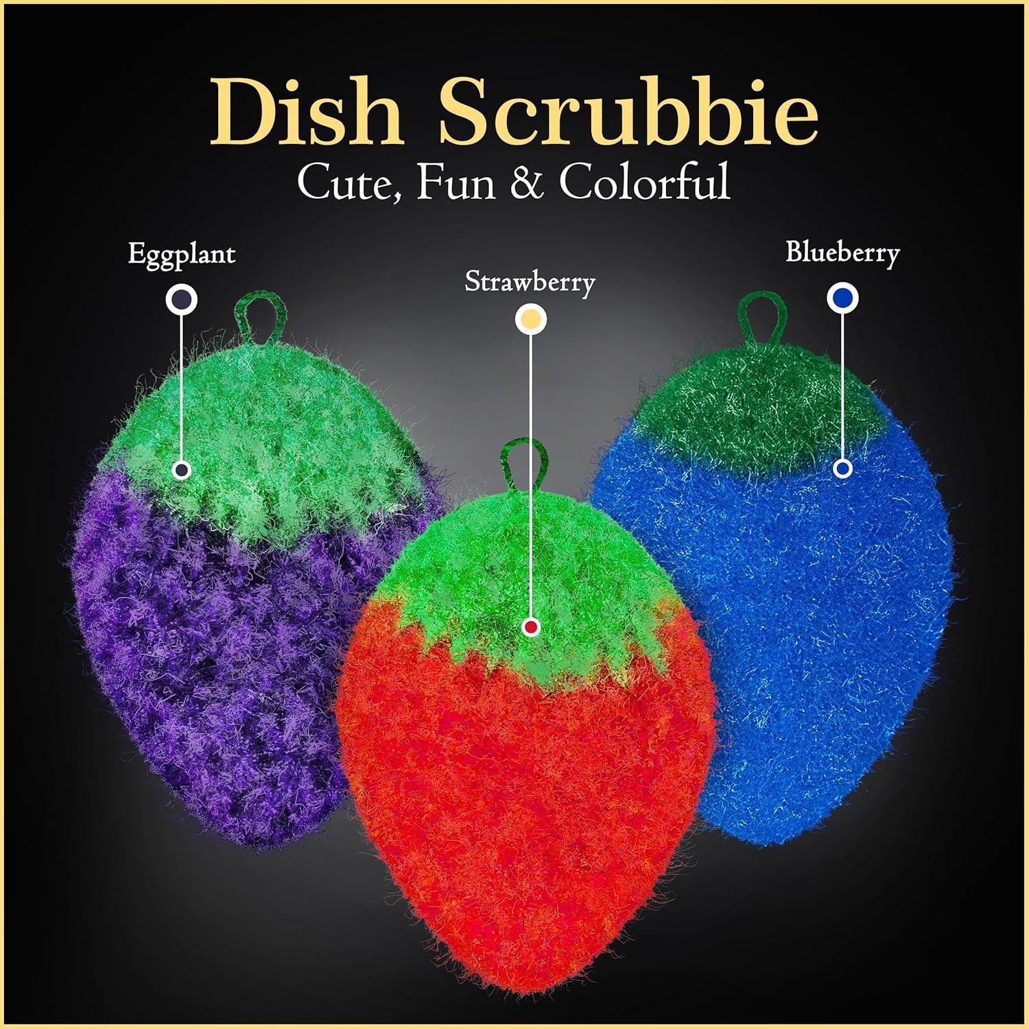 Esponjas de Cocina Reutilizables Dish Scrubbie 3PK Fruta