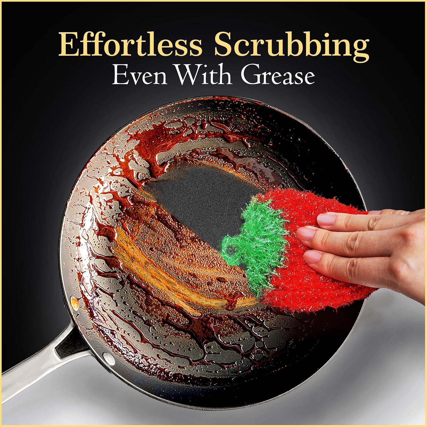 Esponjas de Cocina Reutilizables Dish Scrubbie 3PK Fruta