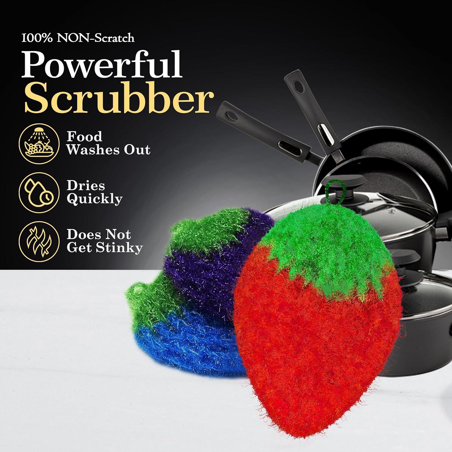 Esponjas de Cocina Reutilizables Dish Scrubbie 3PK Fruta