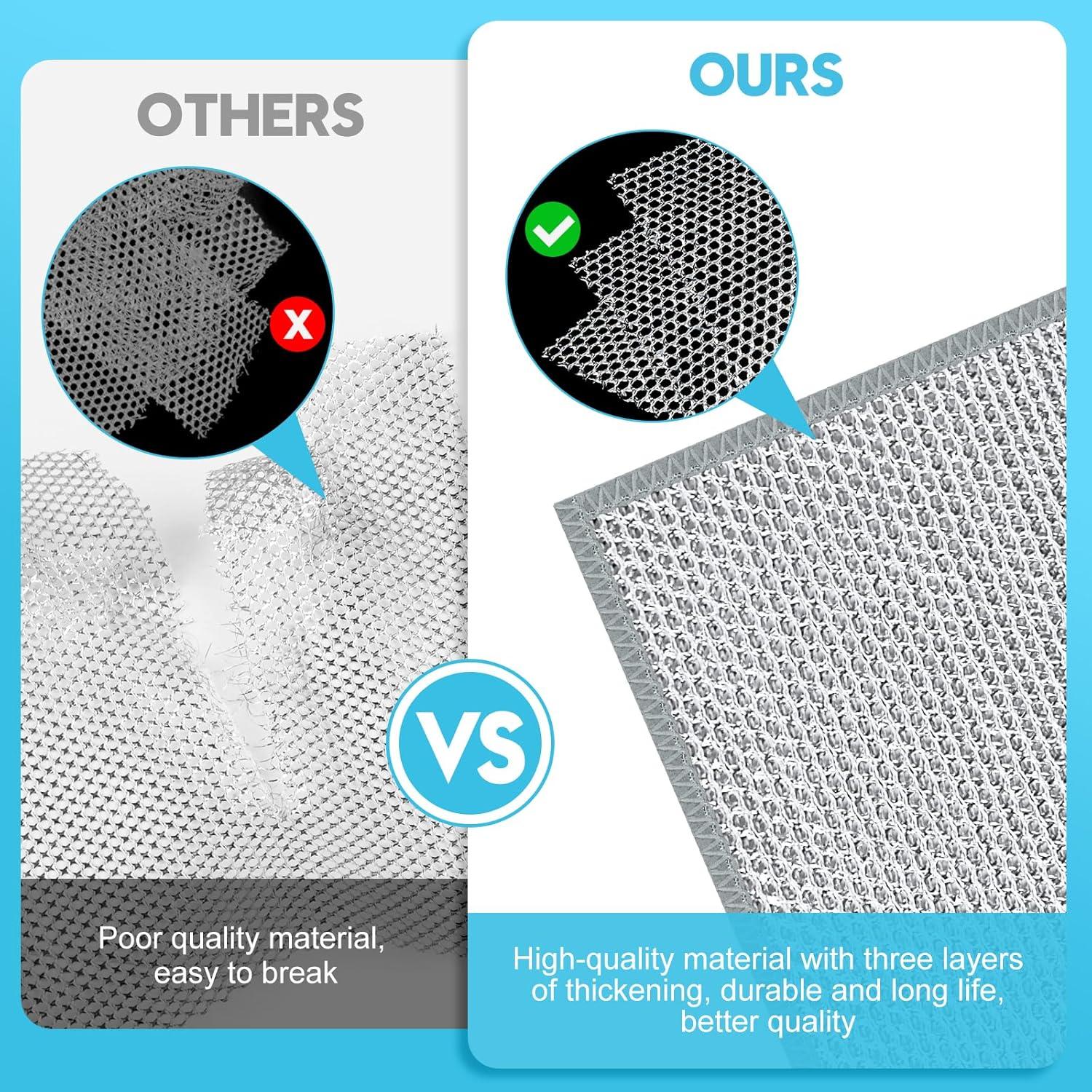 10 Paños de Alambre Sin Rayones VMKBL 20x20 cm Multiusos