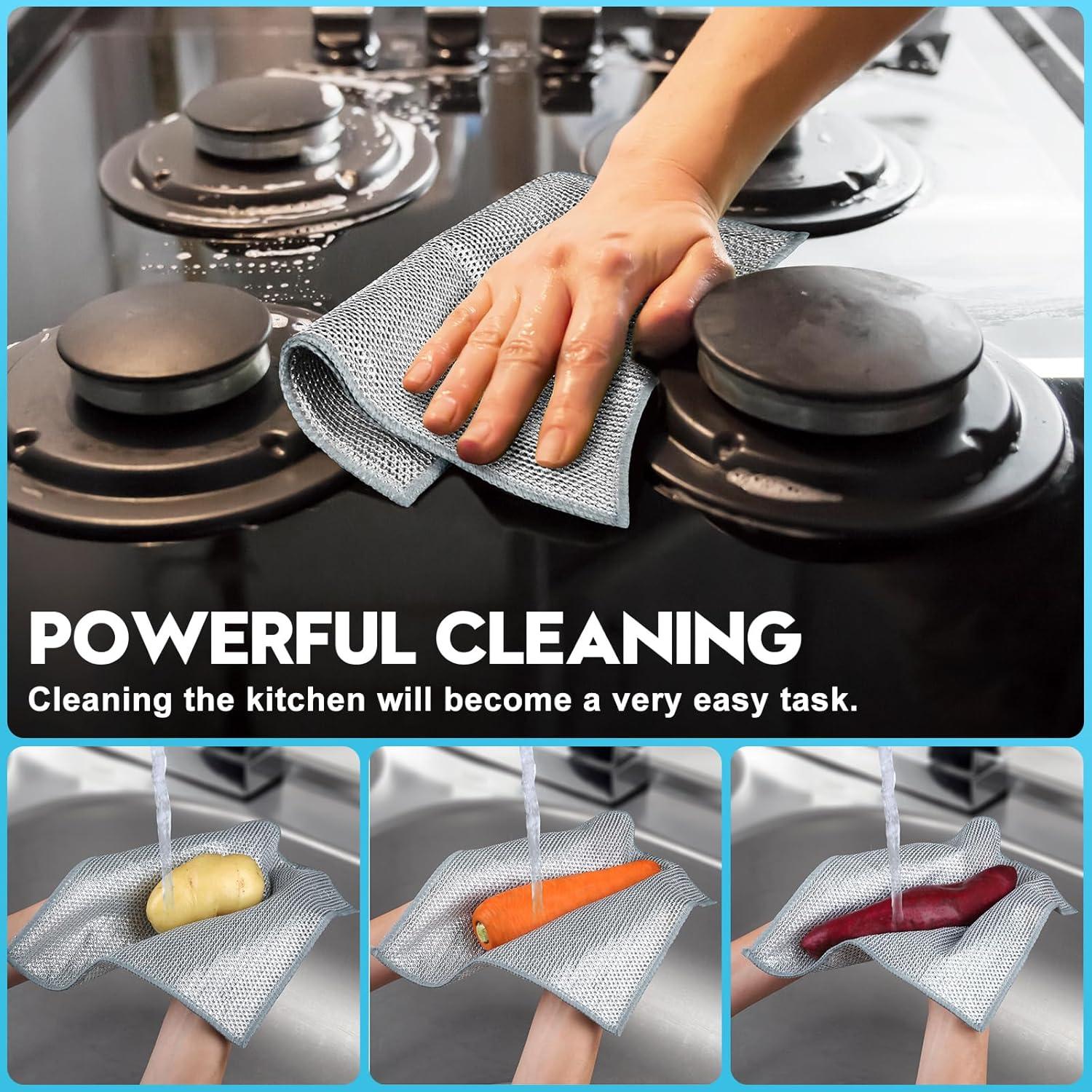 10 Paños de Alambre Sin Rayones VMKBL 20x20 cm Multiusos