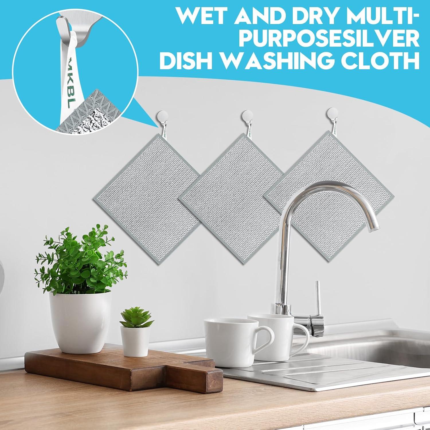 10 Paños de Alambre Sin Rayones VMKBL 20x20 cm Multiusos