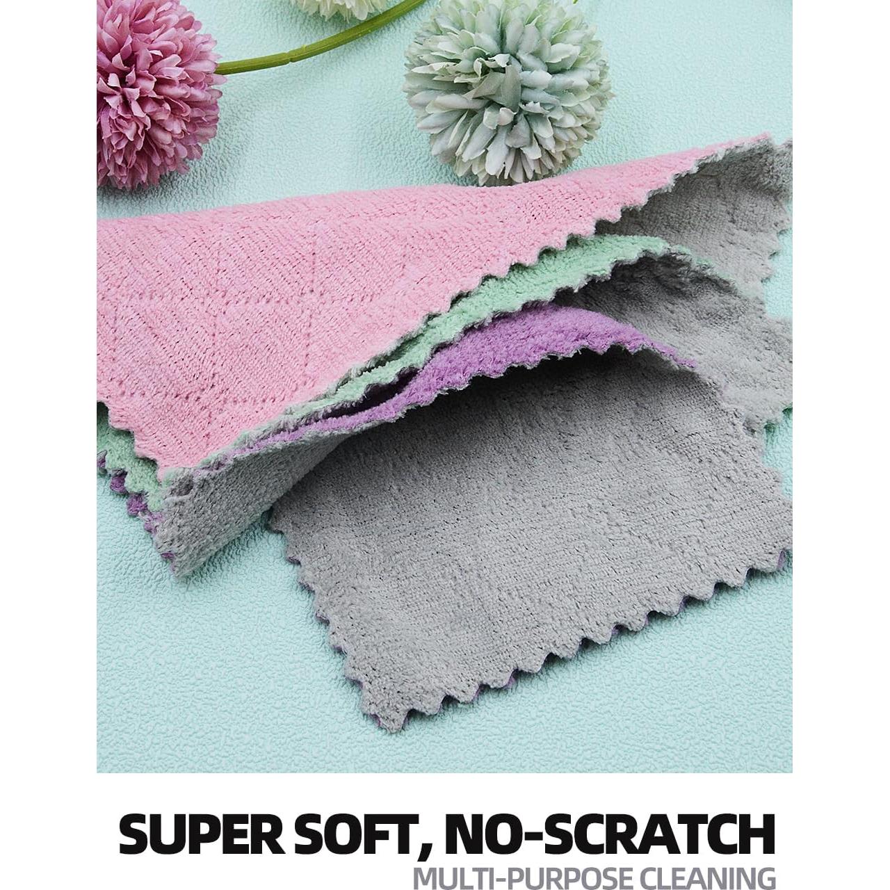 24 Paños de Cocina Microfibra NEOWEMING 15x25 cm Color Mezclado