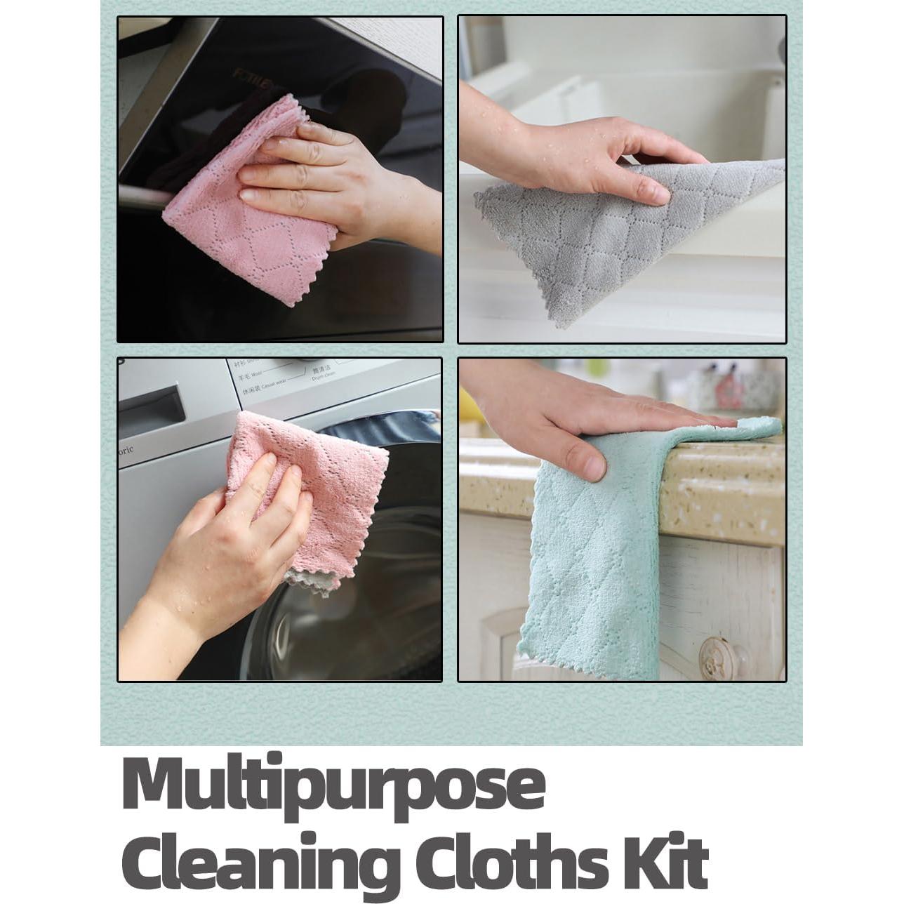 24 Paños de Cocina Microfibra NEOWEMING 15x25 cm Color Mezclado