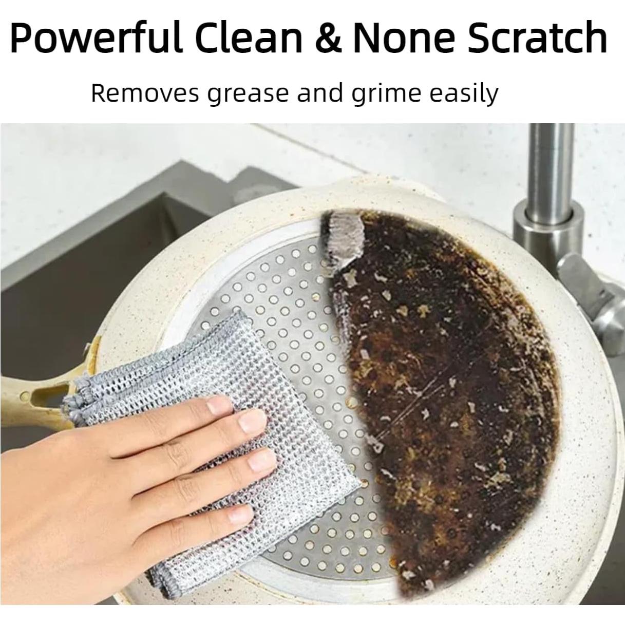 Paños de limpieza de alambre Neogor 10PCS 20x20cm plata