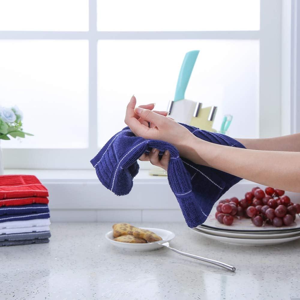 Paños de Cocina Glynniss 100% Algodón 8 Piezas Gris 30x30 cm