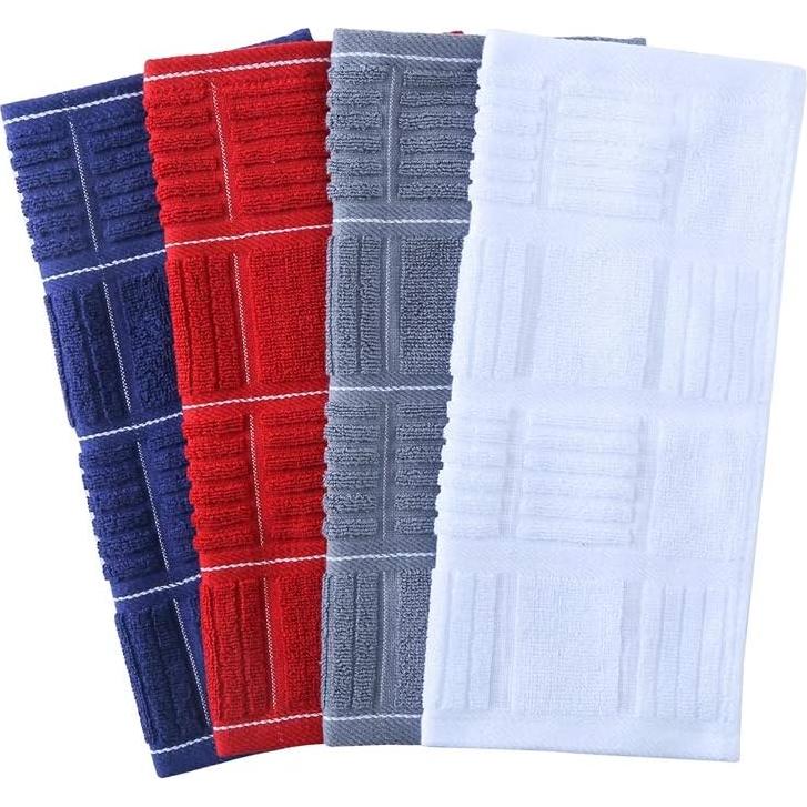 Paños de Cocina Glynniss 100% Algodón 8 Piezas Gris 30x30 cm