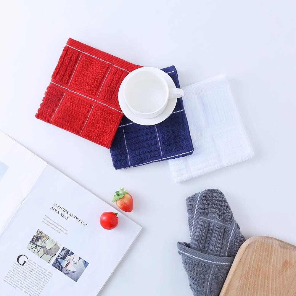 Paños de Cocina Glynniss 100% Algodón 8 Piezas Gris 30x30 cm