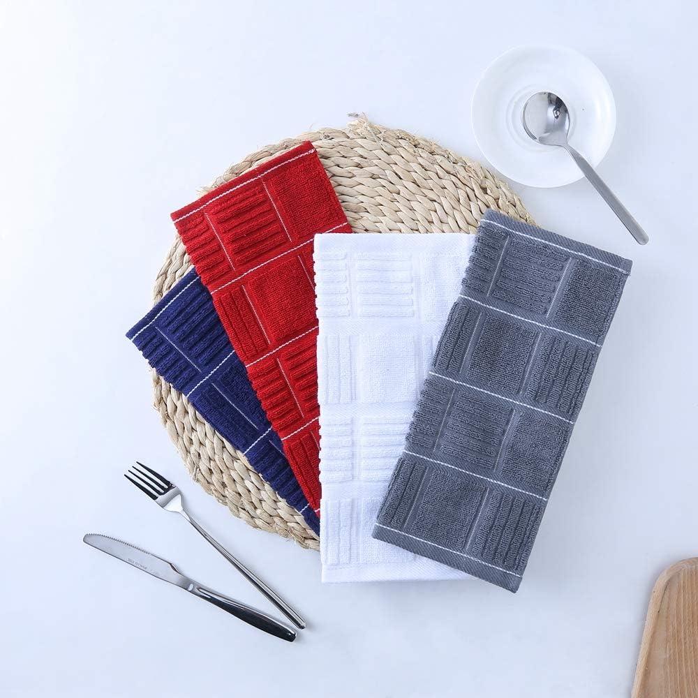 Paños de Cocina Glynniss 100% Algodón 8 Piezas Gris 30x30 cm