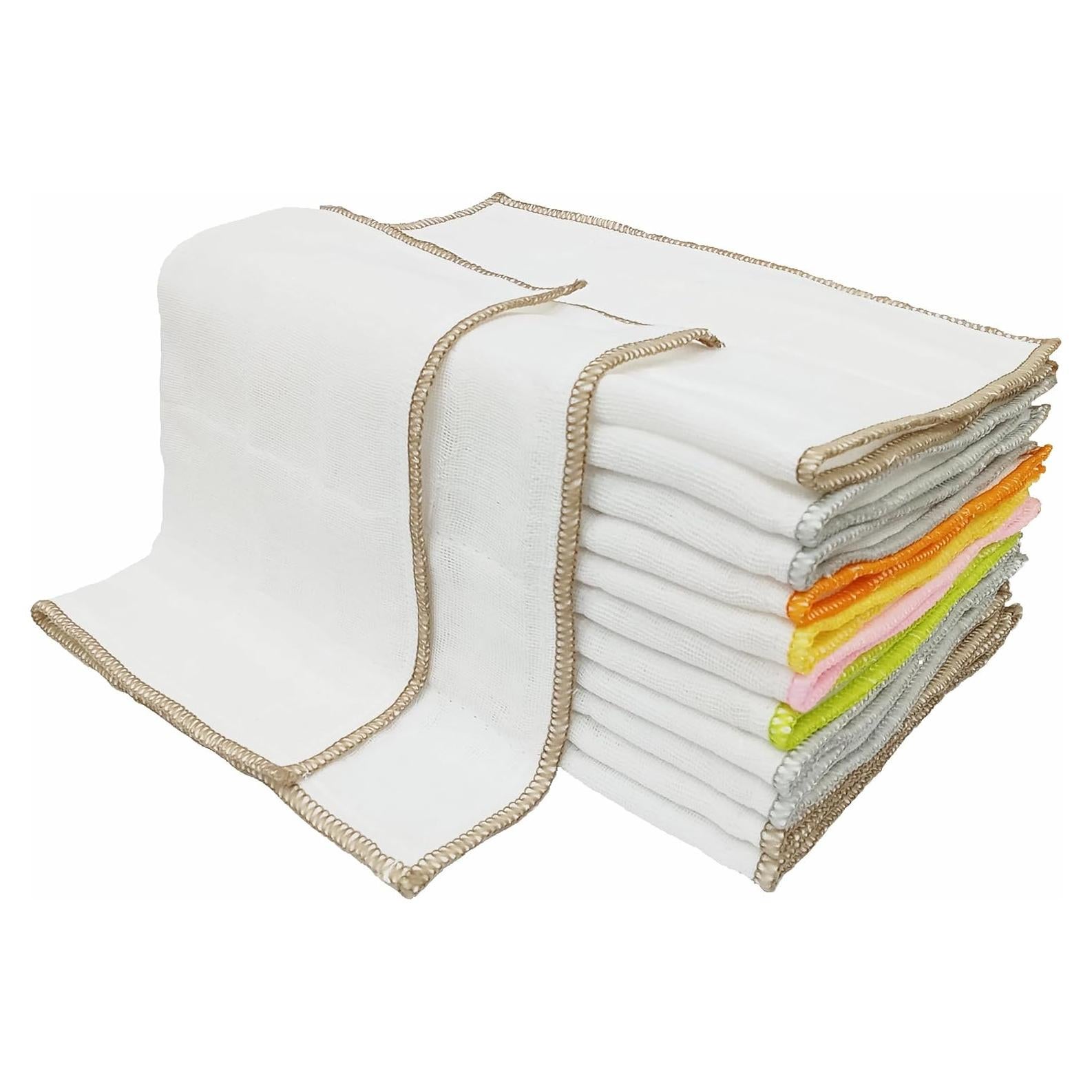 Paños de Cocina Mother-Earth, 12 Unidades Algodón Ultra Absorbente