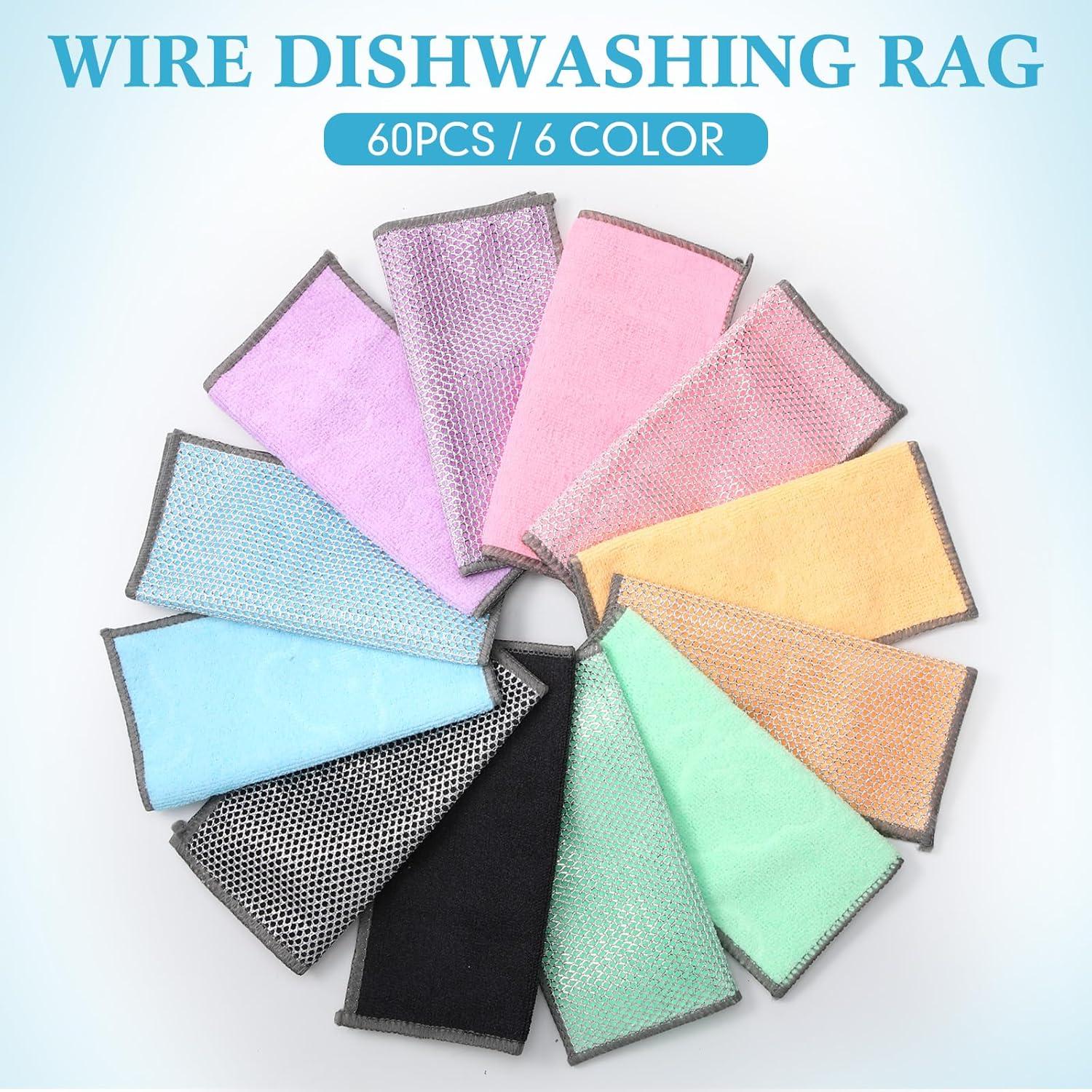 60 Trapos de Lavado de Platos Loyim Doble Capa 20x20 cm