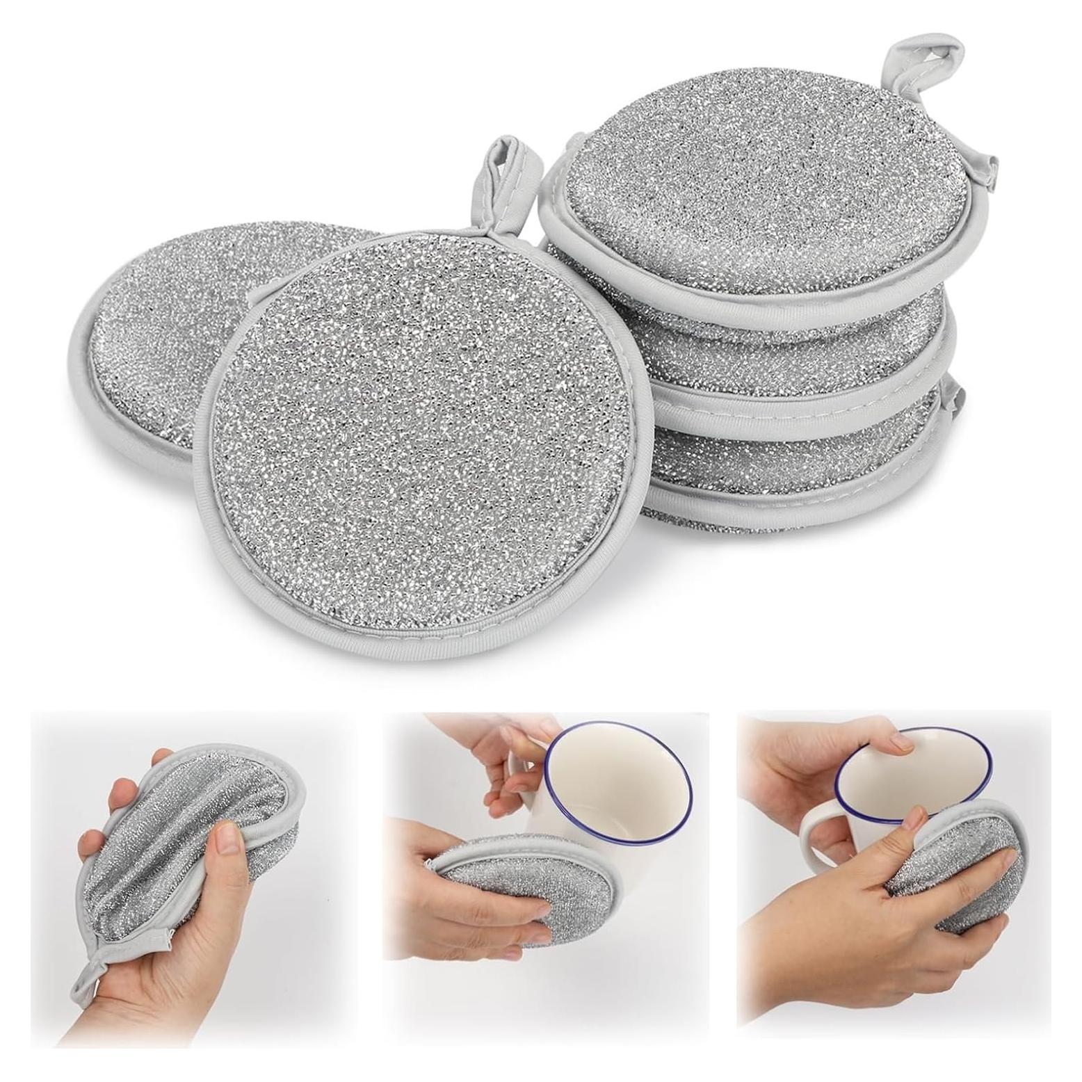 Trapos de Cocina Reutilizables Longzhuo 5 Piezas Alambre Plata