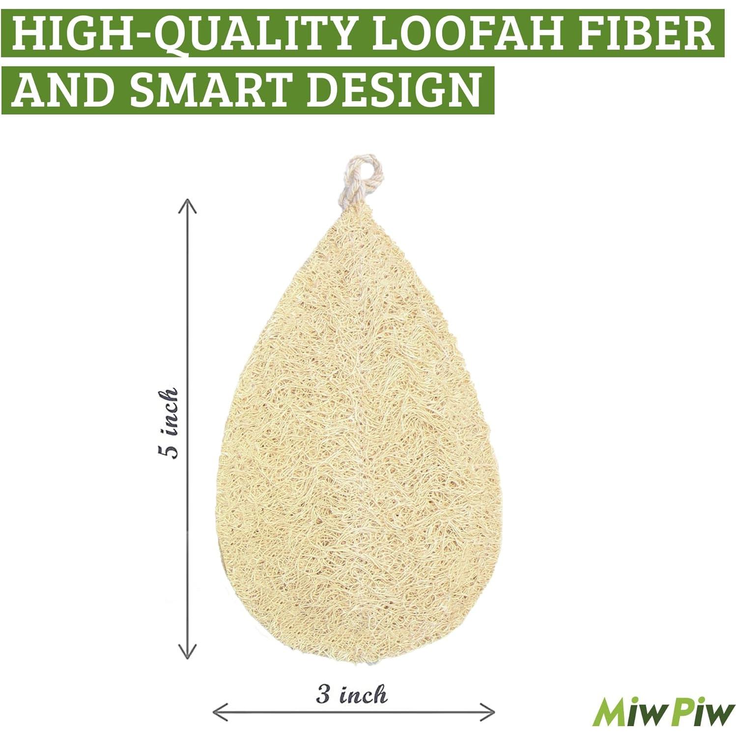 Esponja de Loofah Natural Miw Piw Paquete de 3 Ecológicas