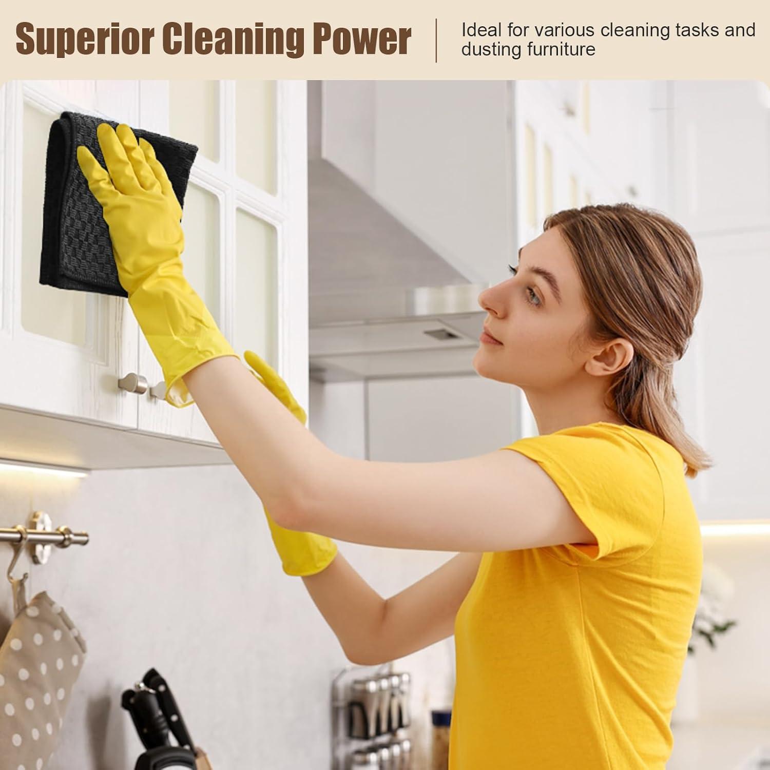 Kitinjoy Paño de Microfibra 12 Unidades 30x30 cm Negro