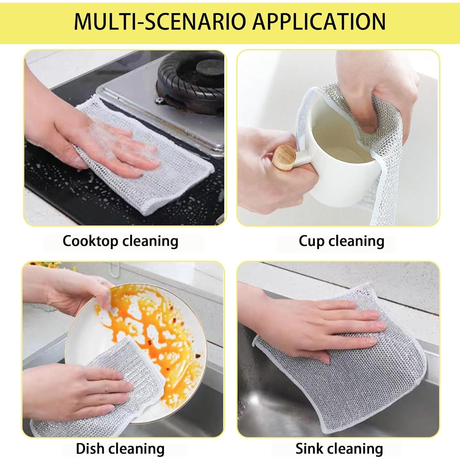 Paño de cocina reutilizable KWBLWF 20x20 cm 8 unidades