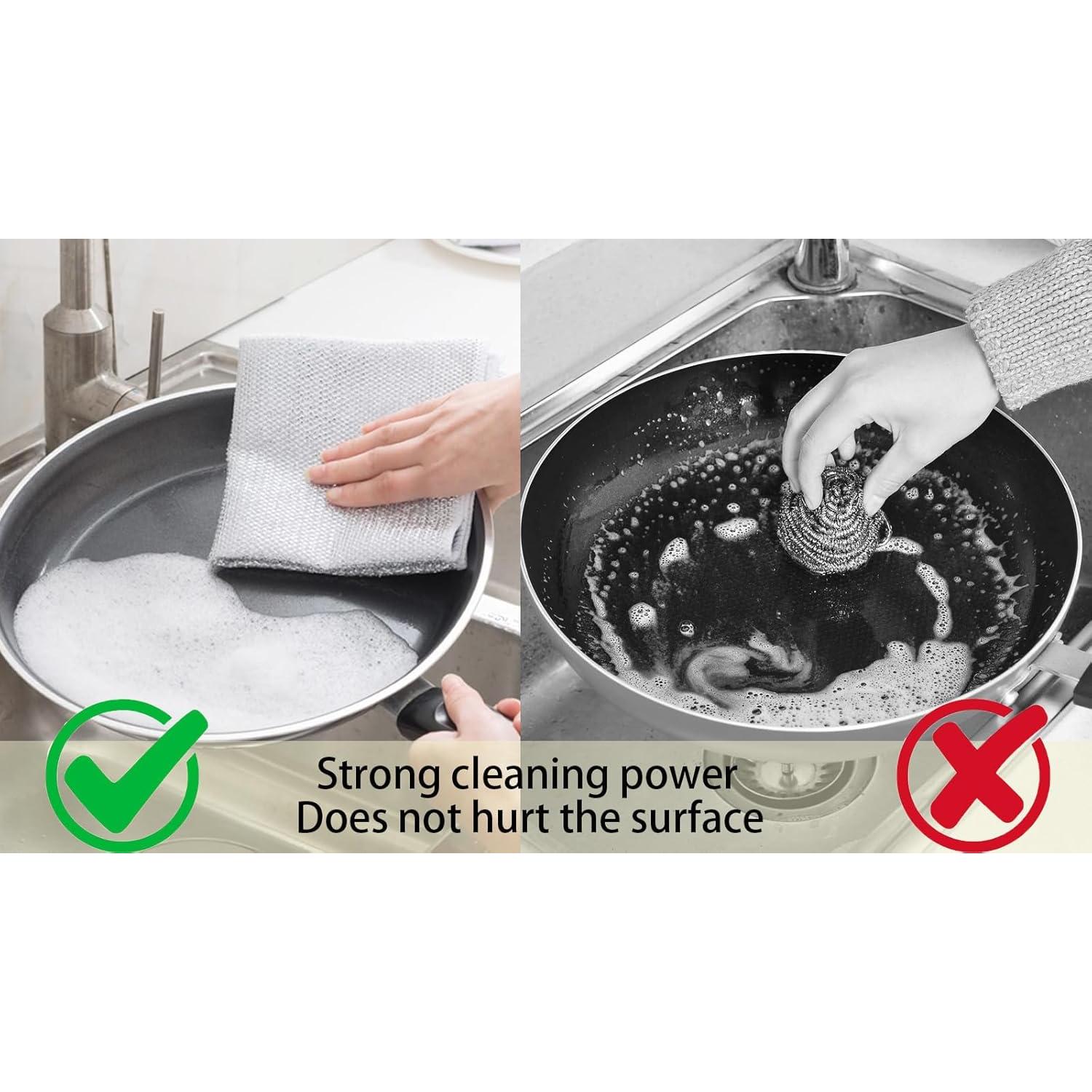 Paño de cocina reutilizable KWBLWF 20x20 cm 8 unidades