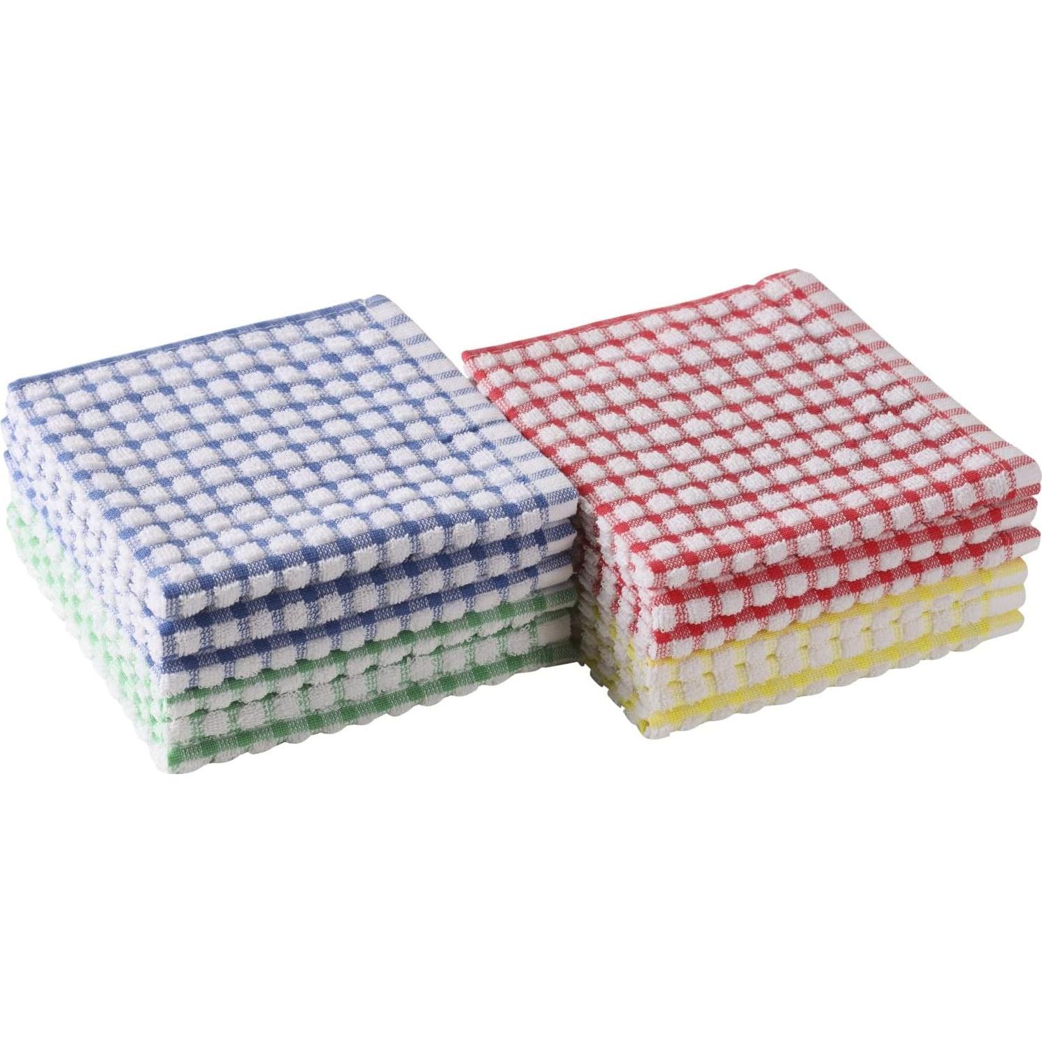 Paños de Cocina 12pcs Algodón Clwellge 30x30 cm Absorbentes