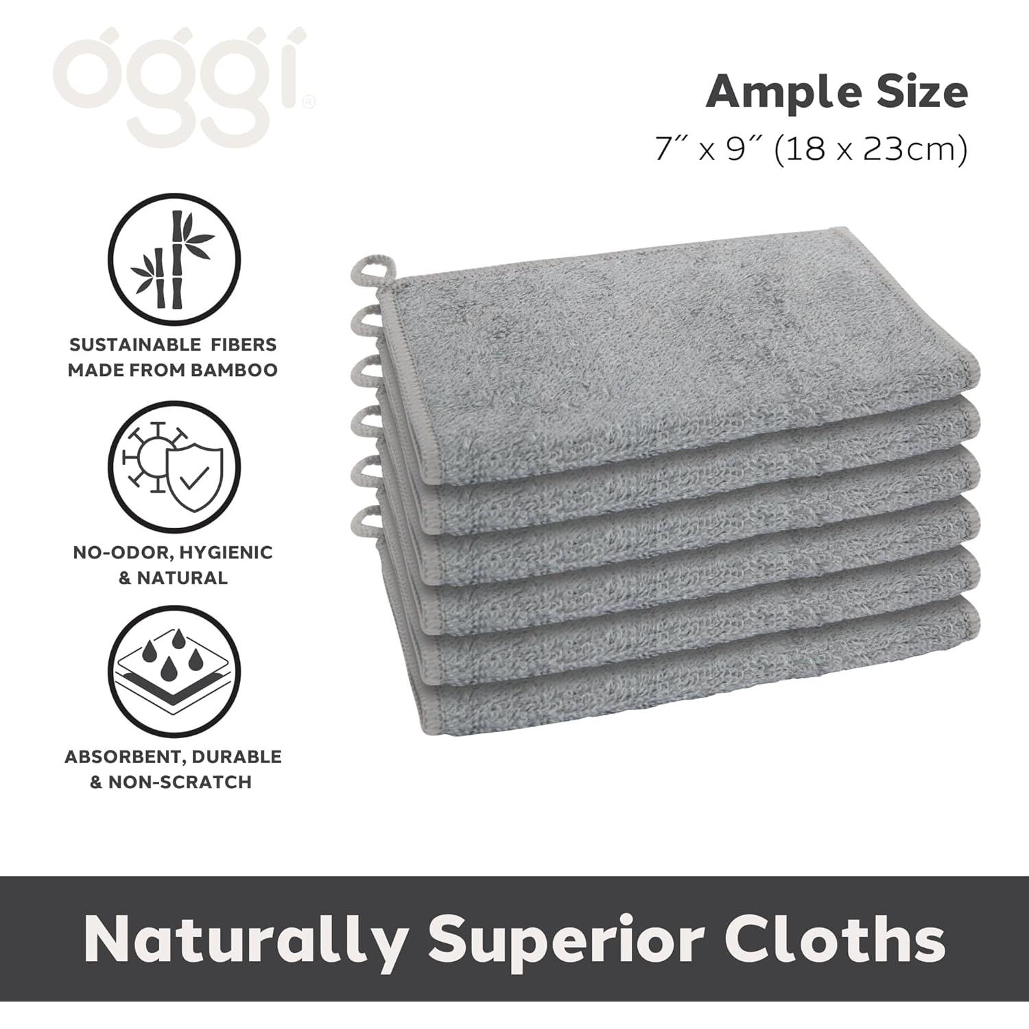 Paños de Cocina Oggi Bambou 6 Pcs 17x23 cm Absorbentes