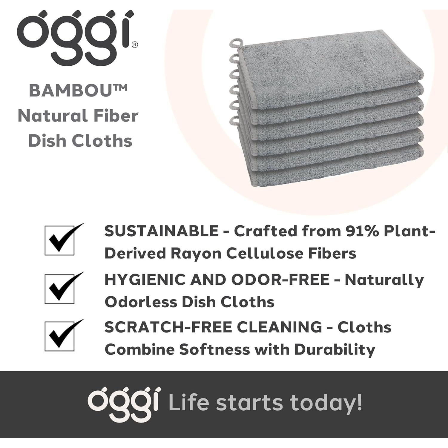 Paños de Cocina Oggi Bambou 6 Pcs 17x23 cm Absorbentes