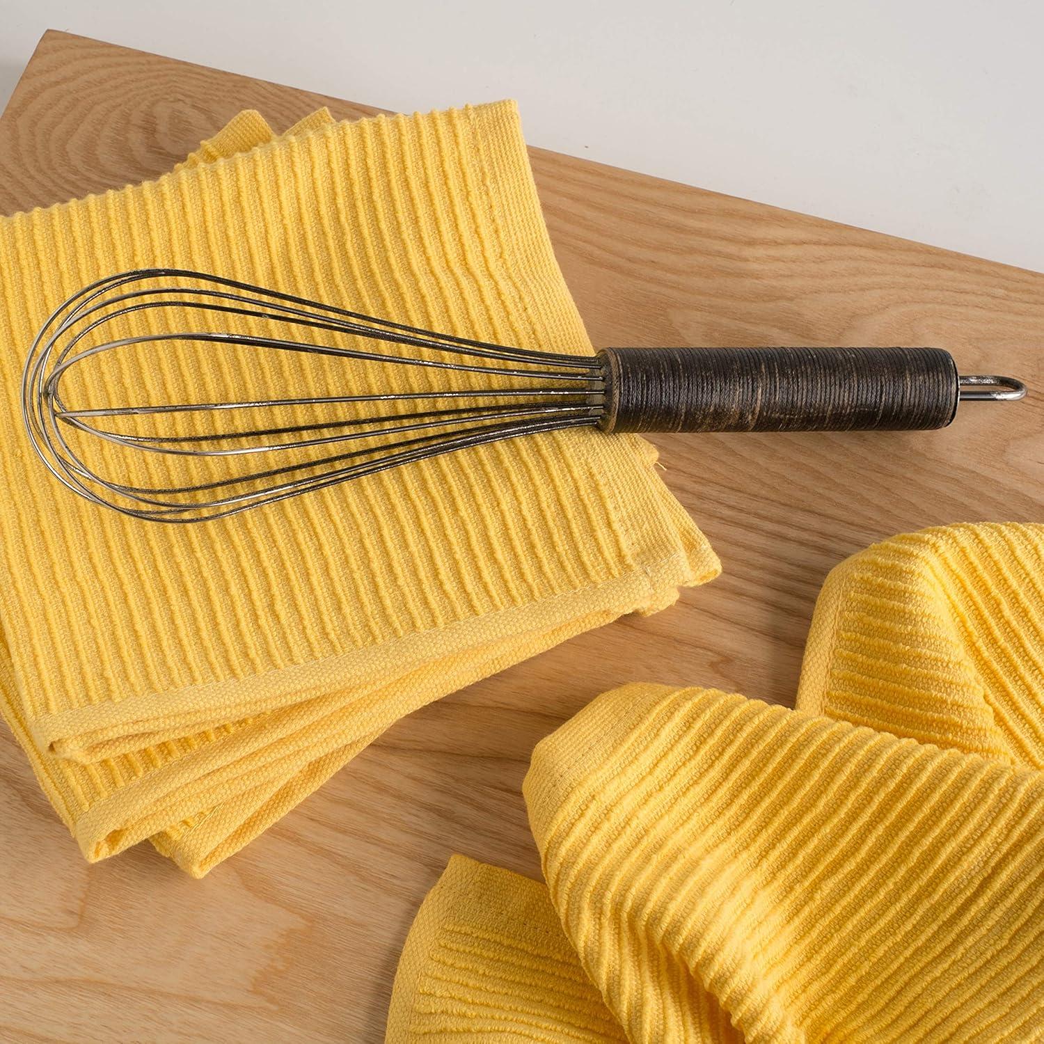 Set de 4 Paños de Cocina Ripple Now Designs Amarillo