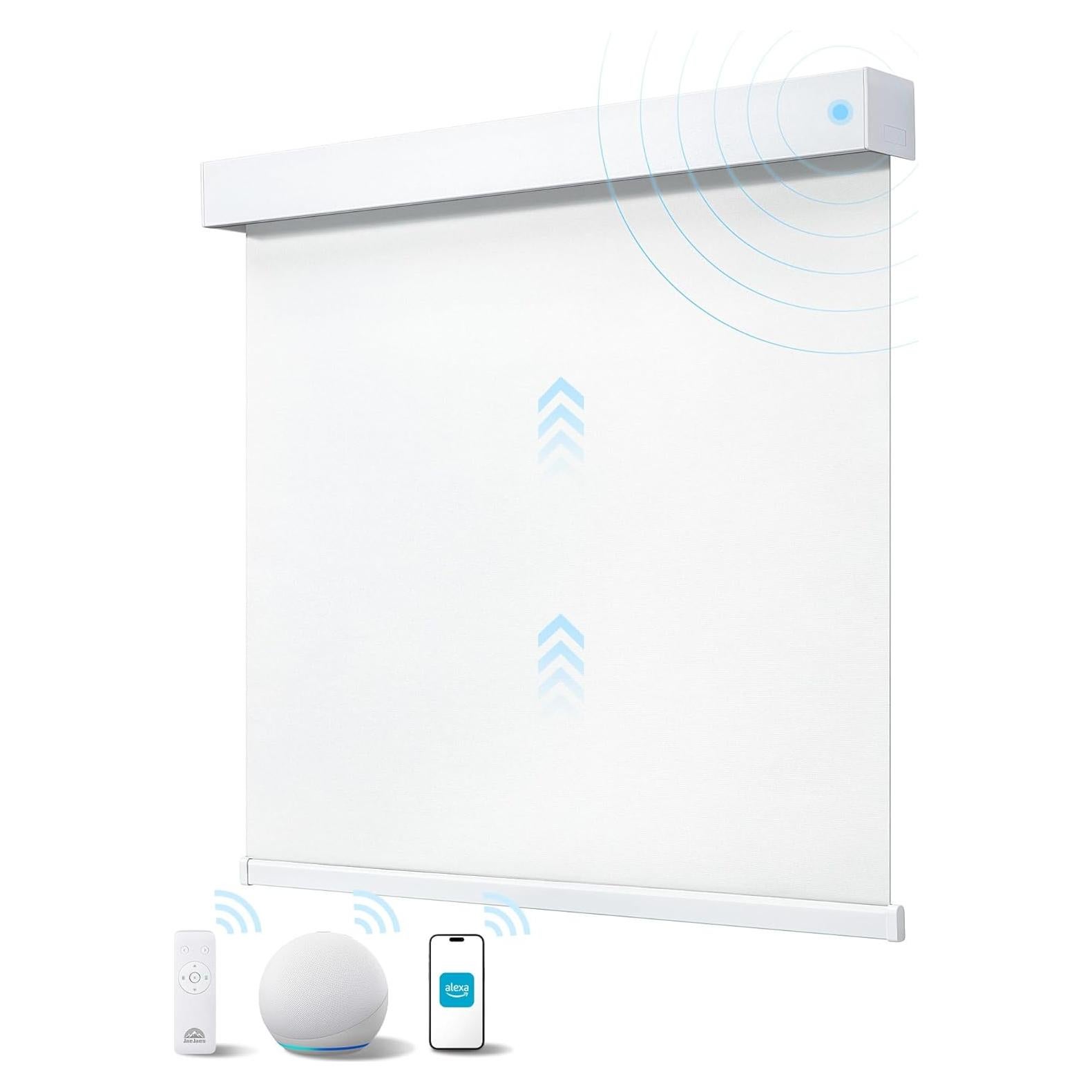 Persianas enrollables motorizadas JaeJaes 58x182 cm blancas