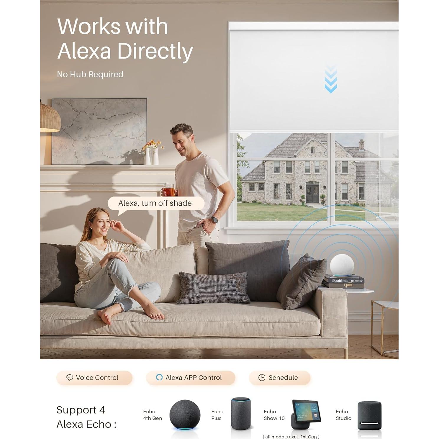 Persianas enrollables motorizadas JaeJaes 58x182 cm blancas