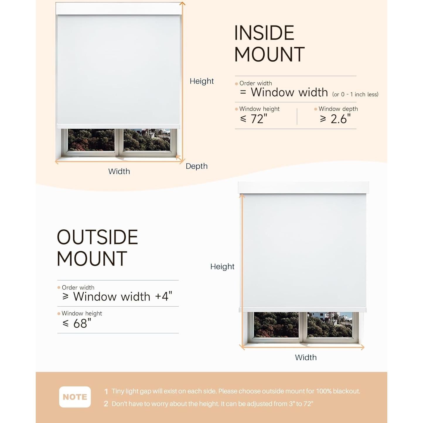 Persianas enrollables motorizadas JaeJaes 58x182 cm blancas