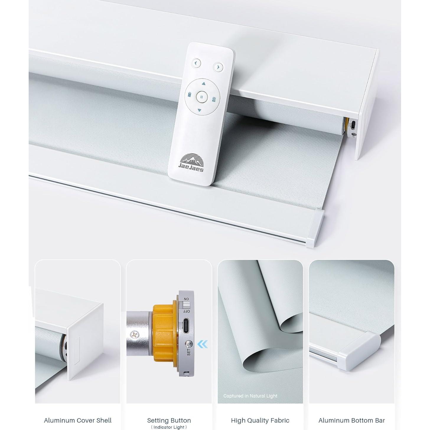 Persianas enrollables motorizadas JaeJaes 58x182 cm blancas