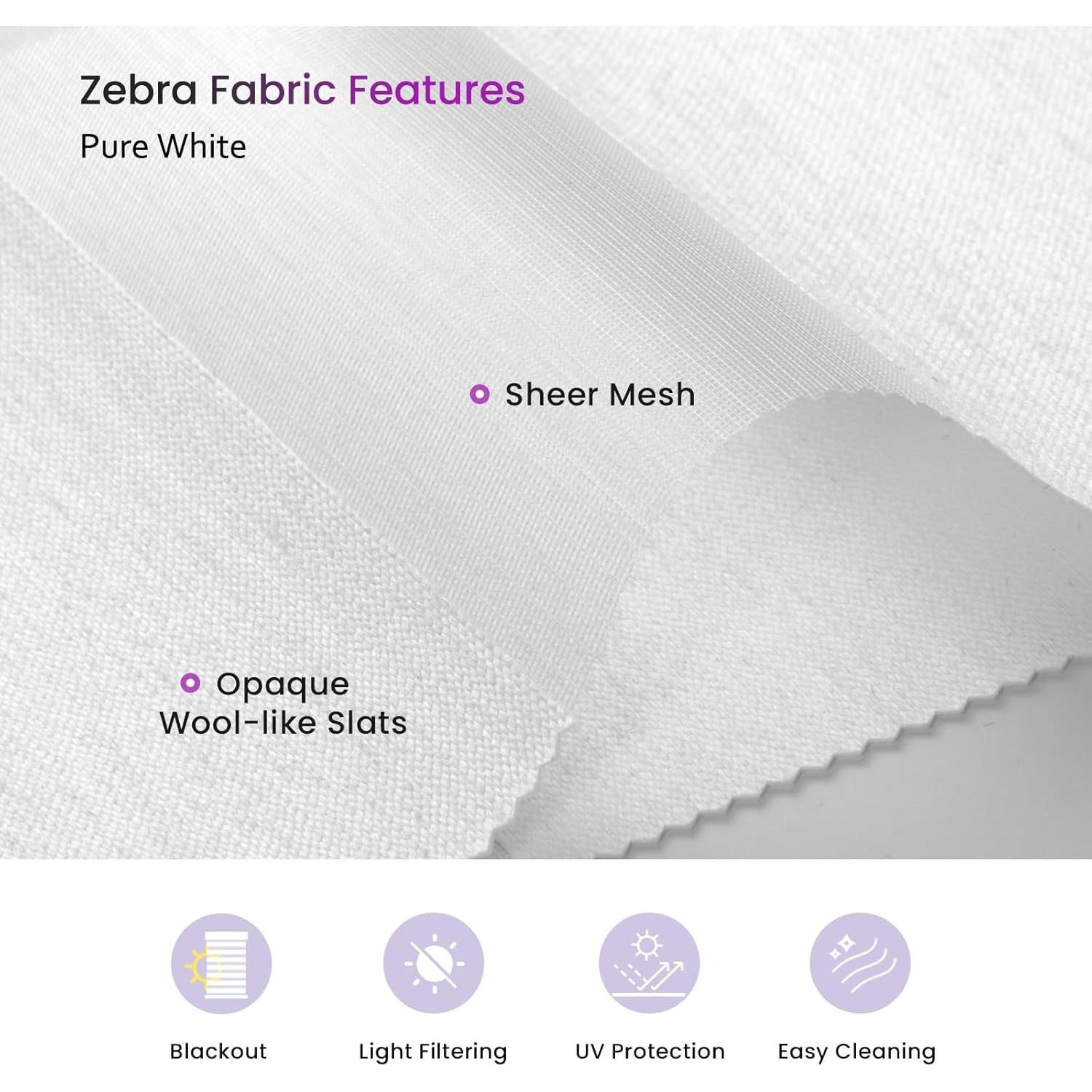 Persianas Zebra Motorizadas Astomi 50x90cm Control Remoto