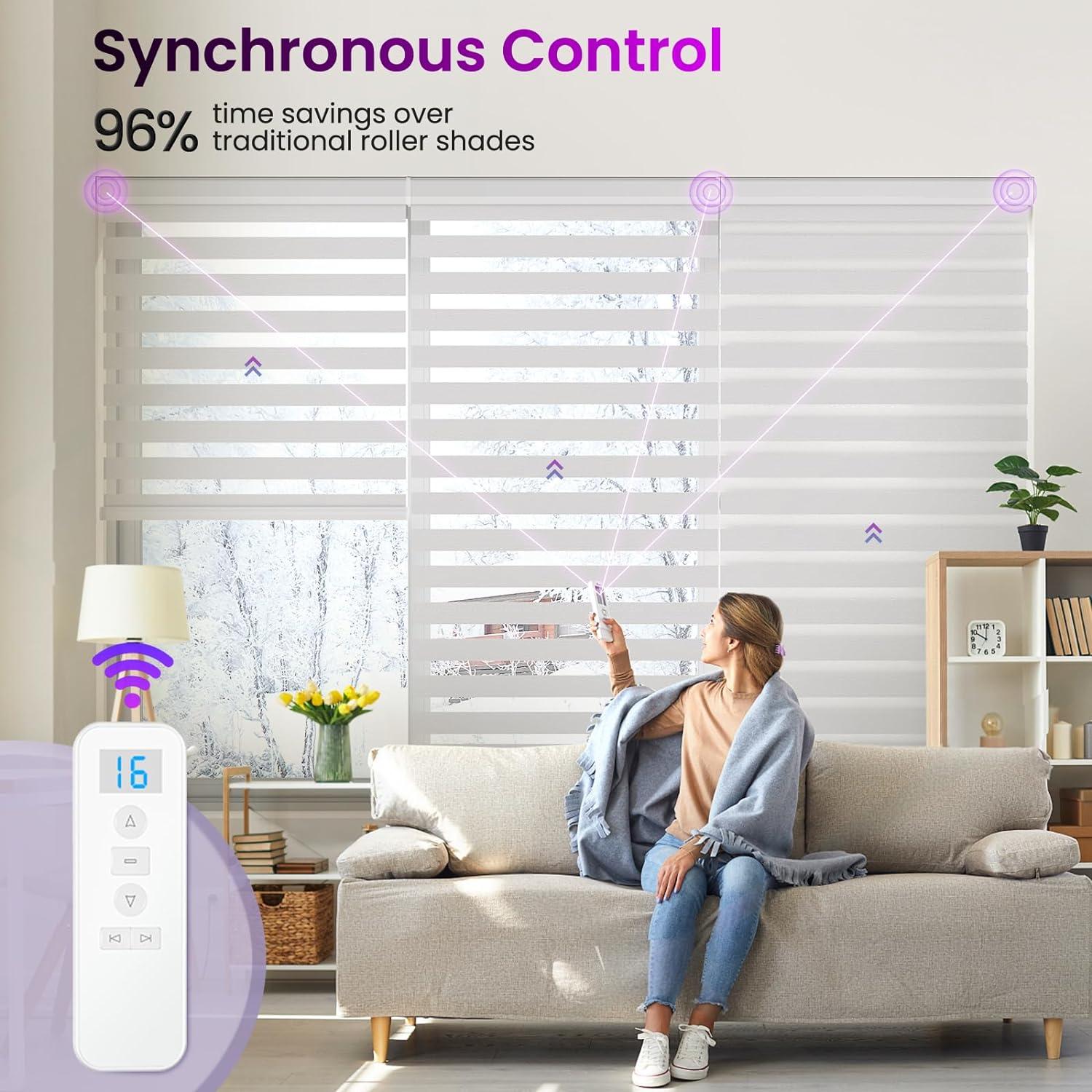 Persianas Zebra Motorizadas Astomi 50x90cm Control Remoto