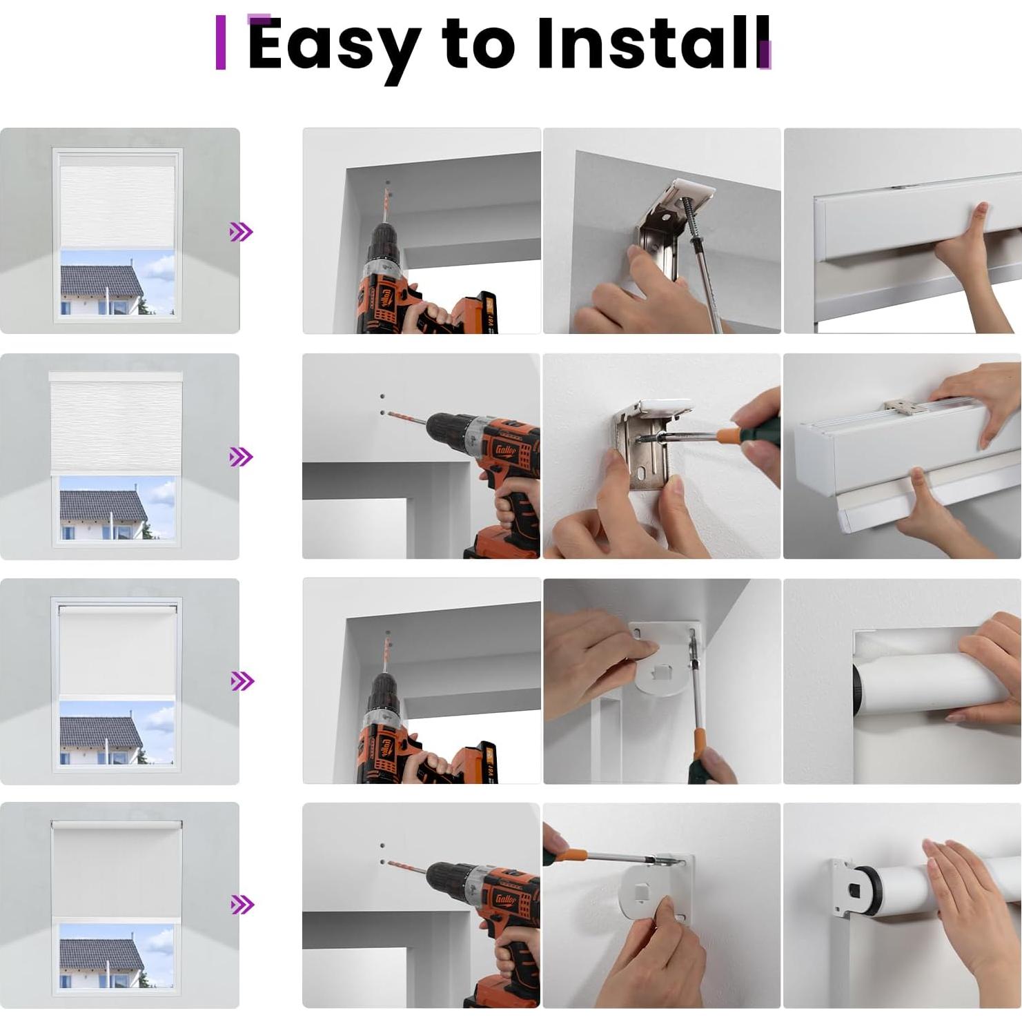 Persianas Zebra Motorizadas Astomi 50x90cm Control Remoto