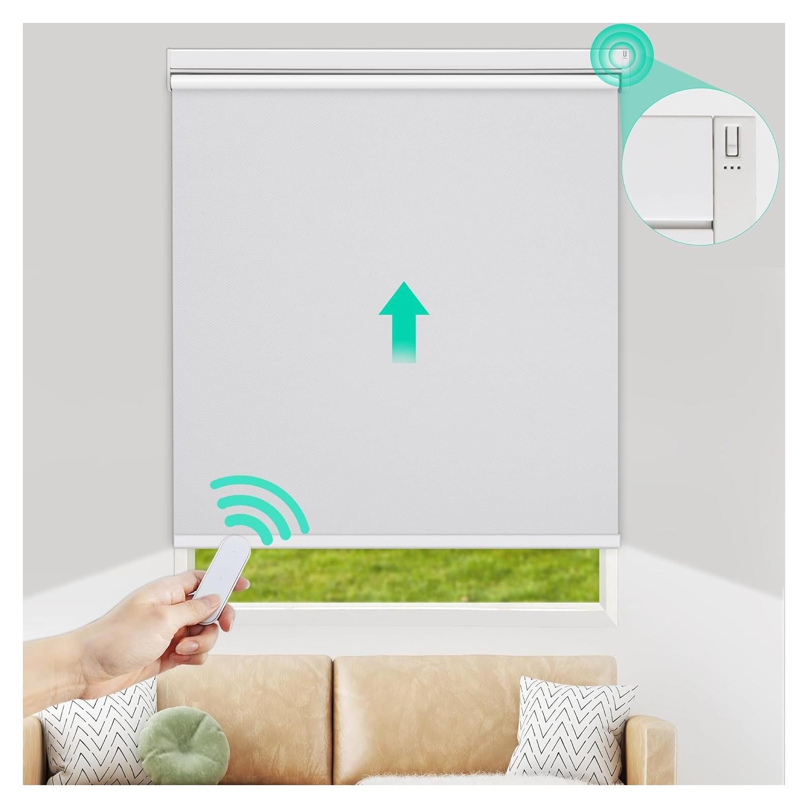 Persiana Enrollable Motorizada Allesin 200x200cm Blanca