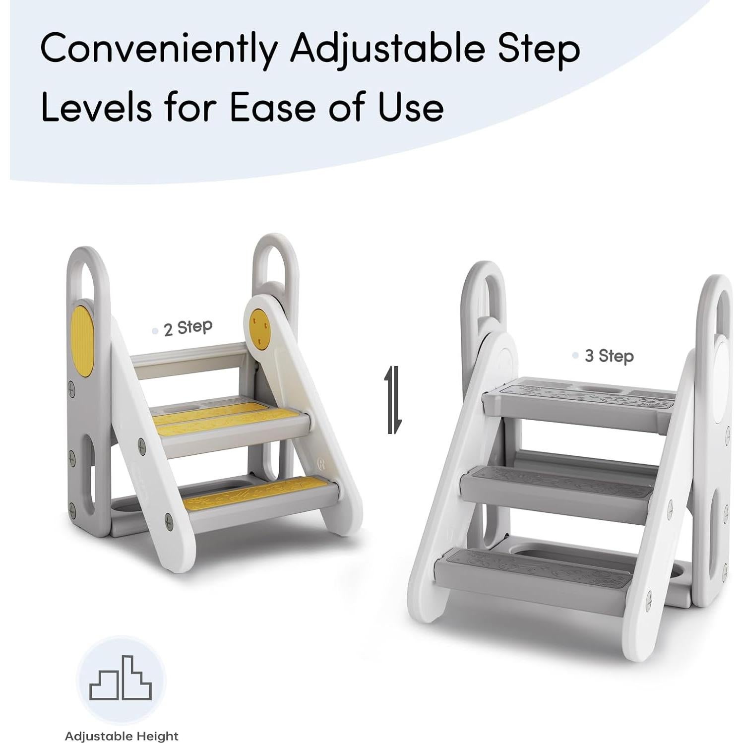Escalera Plegable Mloong para Niños 3 Escalones Antideslizante