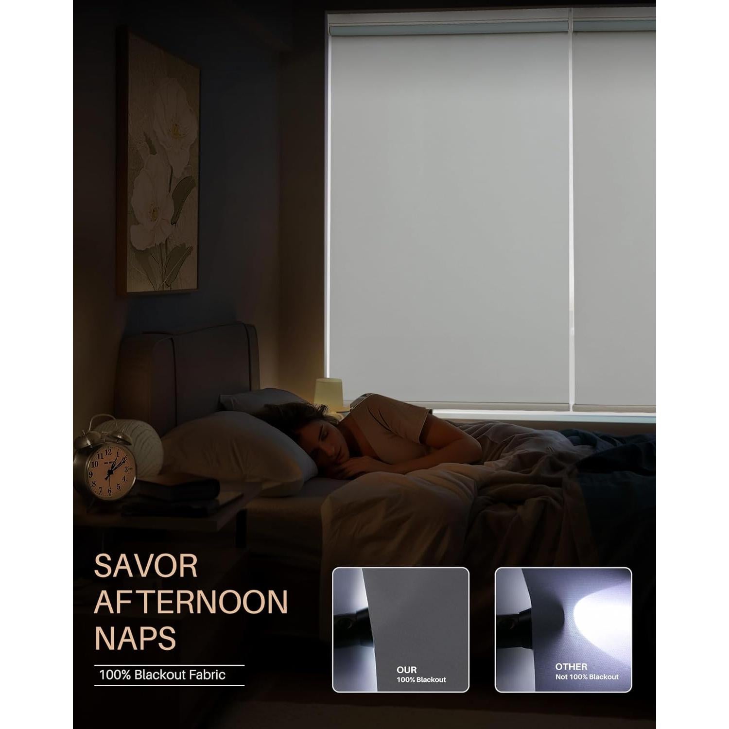 Persianas enrollables motorizadas JaeJaes 89x183 cm blancas