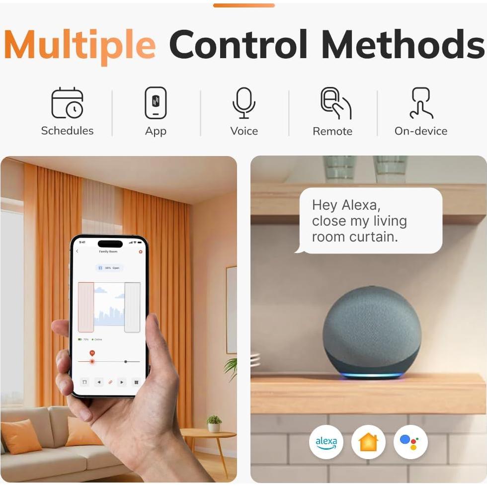 Cortina Inteligente RYSE Motorizada para Ventanas 0.83 kg