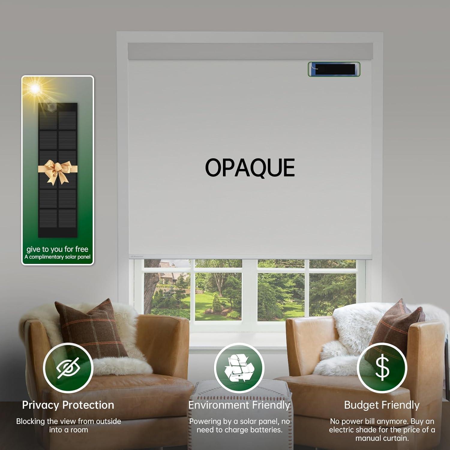 Persianas motorizadas DONGFXK 34.25x72 cm blancas