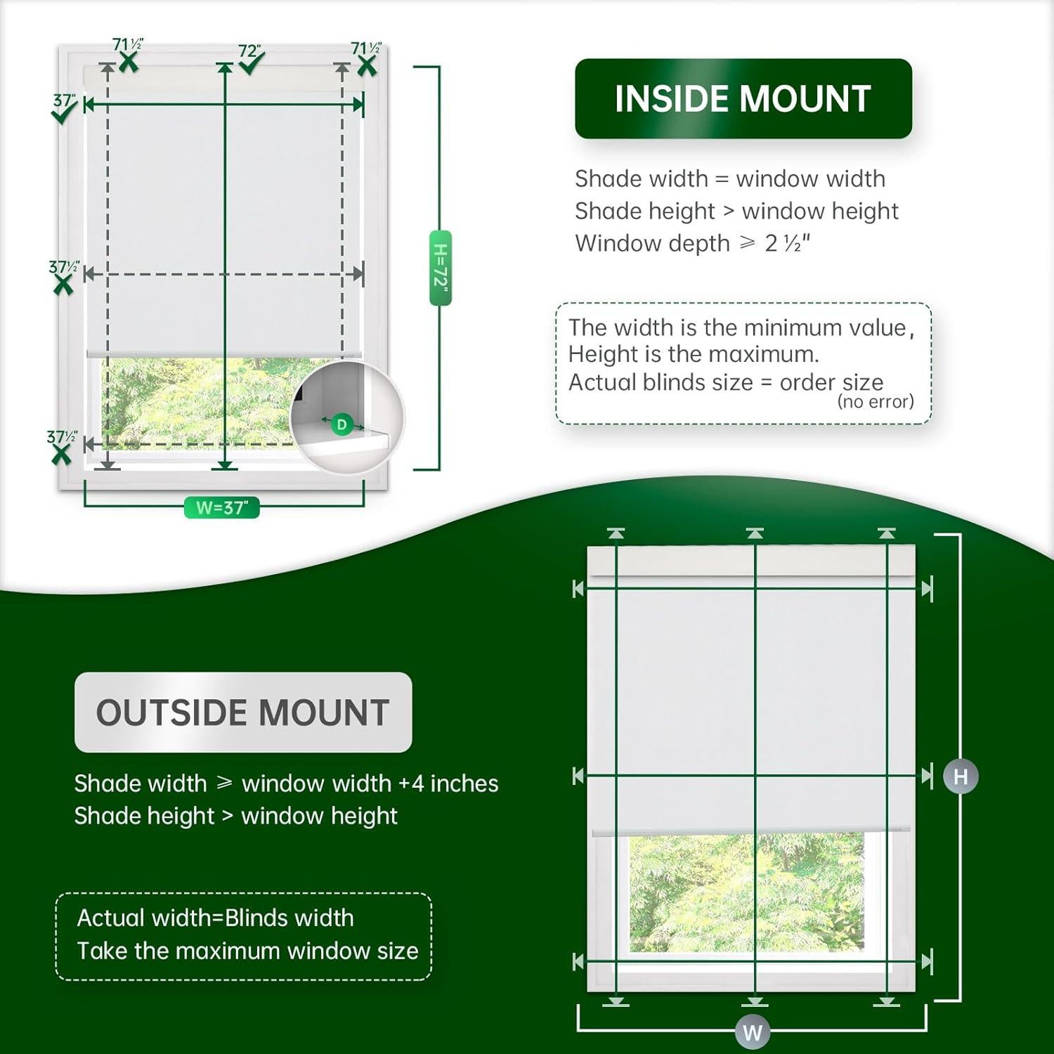 Persianas motorizadas DONGFXK 34.25x72 cm blancas