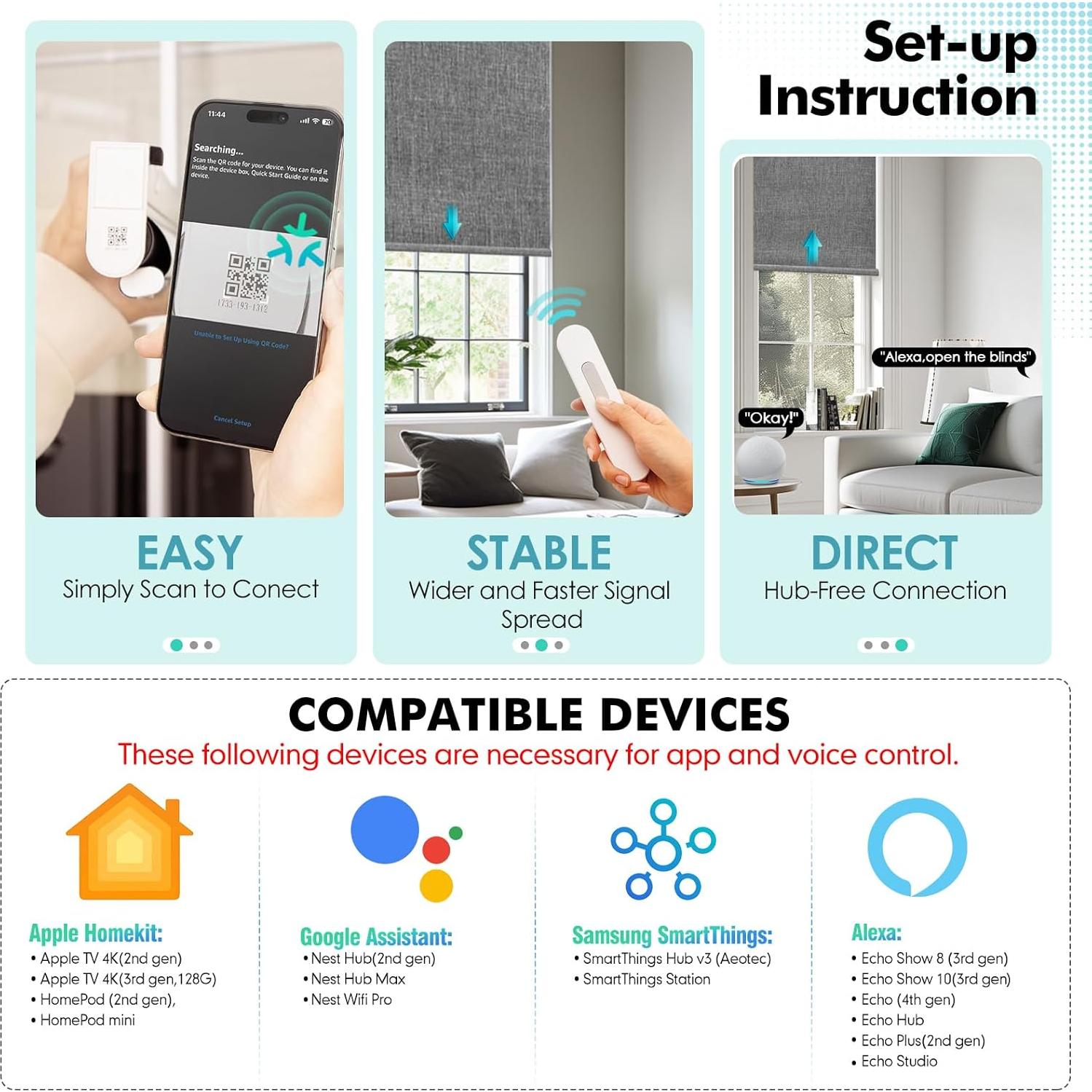 Persianas Motorizadas MUSCLEAREA 68,5x182,9cm Gris Blackout