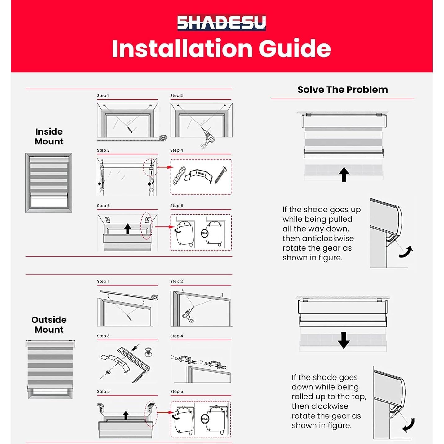 Persianas Zebra Sin Cuerda ShadesU 35x72 cm Color Blanco
