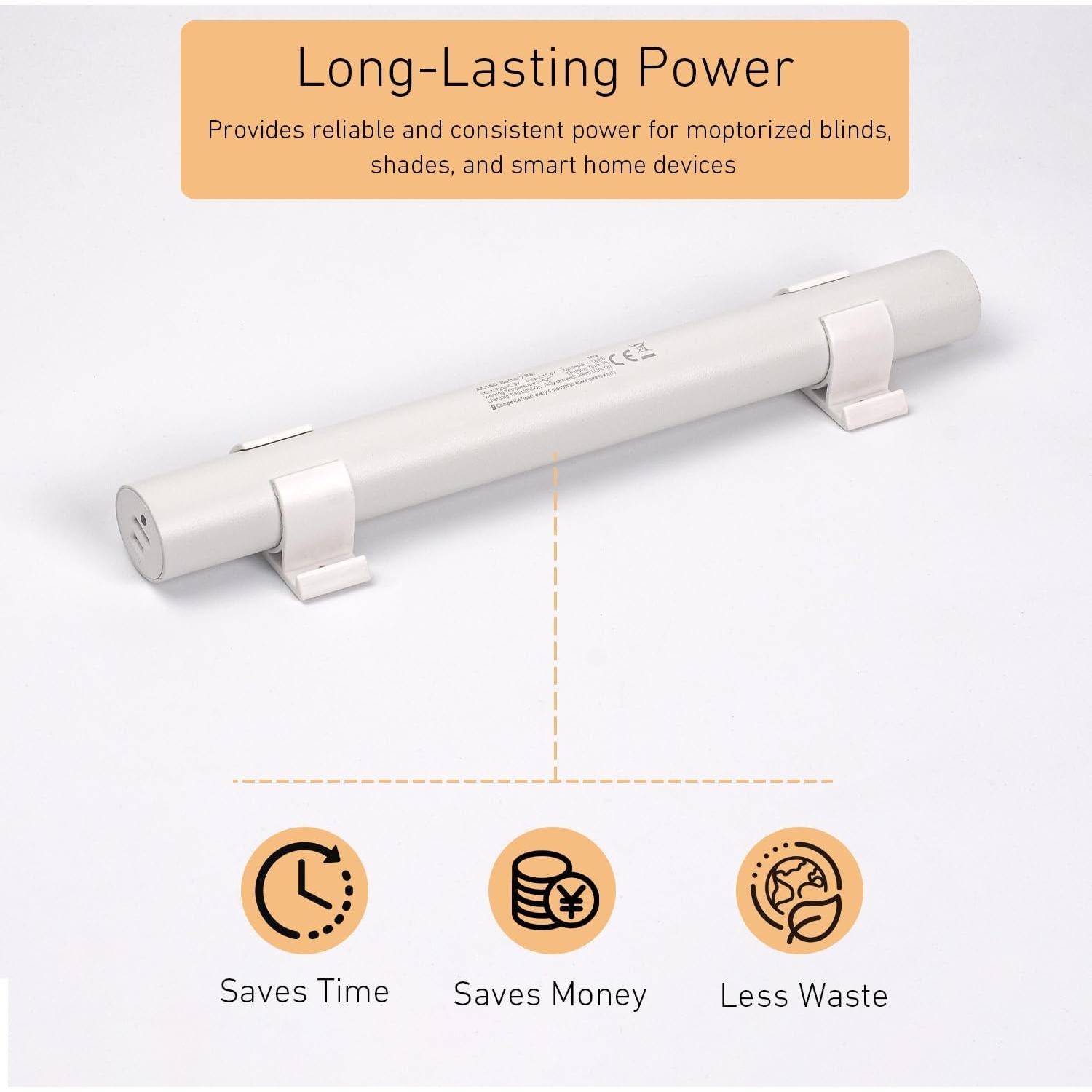 Tubo de Batería Recargable 12V AUDEEKON para Persianas