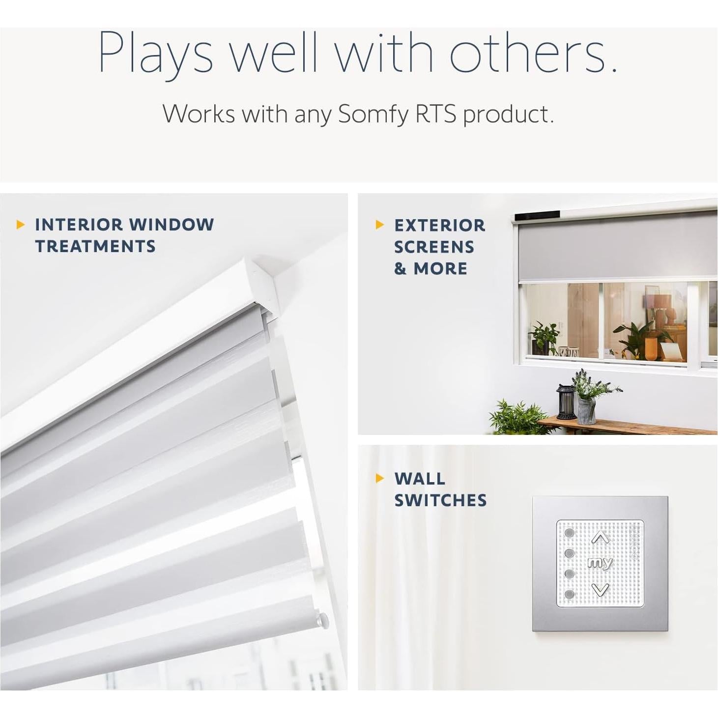 Control Remoto Somfy Situo 1 RTS Blanco para Cortinas