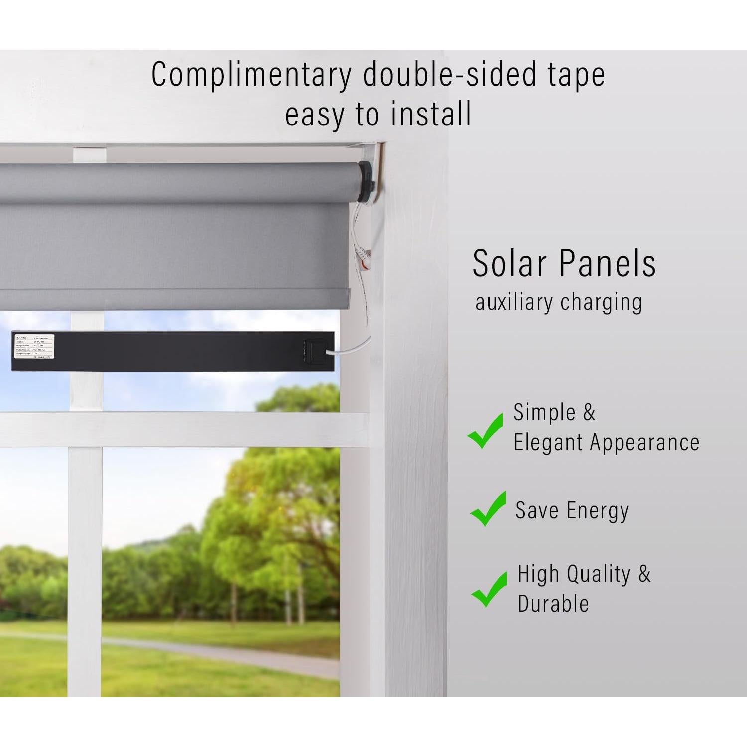 Panel Solar Delgado Sortfle 8.4V para Persianas Motorizadas