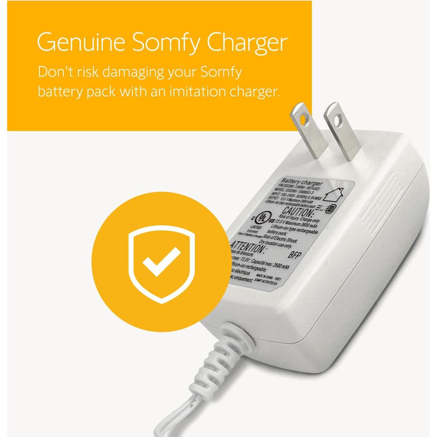 Cargador Somfy 2-Pack para Persianas y Cortinas Motorizadas