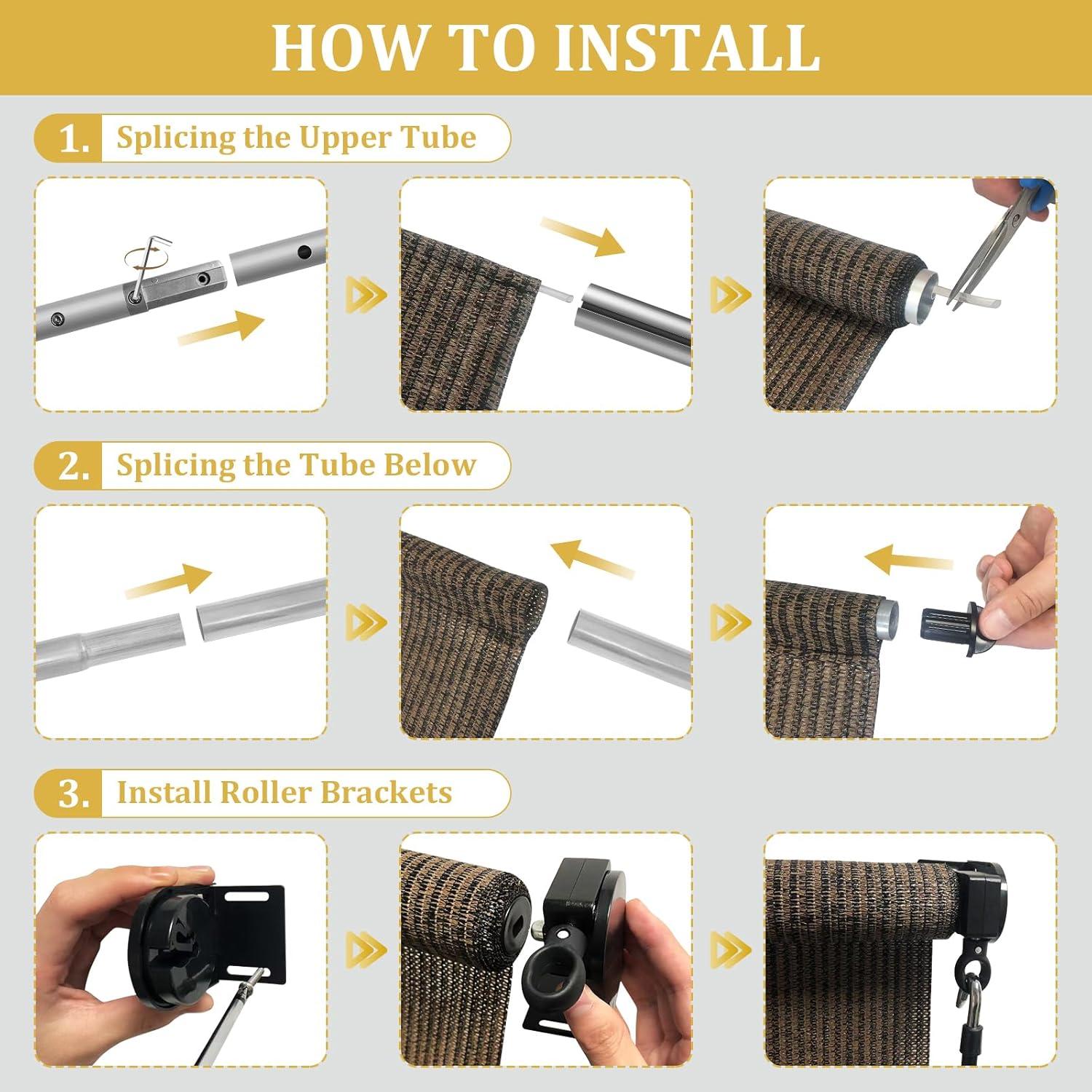 Sombras de Exterior Shade&Beyond 243x243 cm Mocha Sin Cuerda