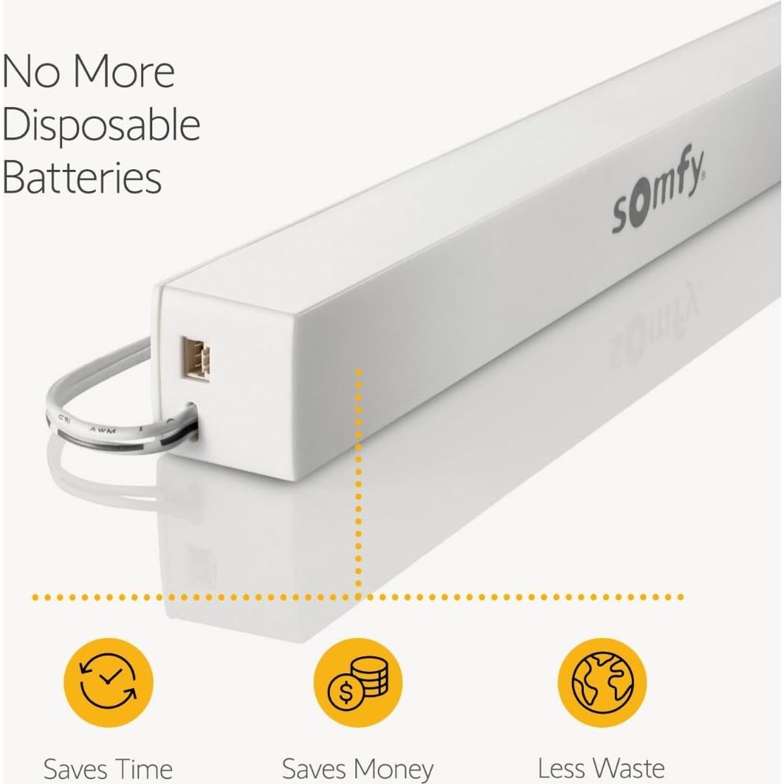 Paquete de 3 Baterías Recargables Somfy 12V con Cargador